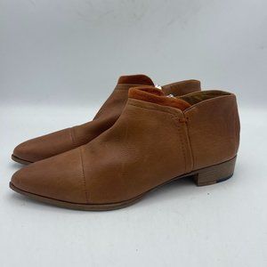 Alberto Fermani Women's Flat Leather Ankle Boots Caramel Size 8.5